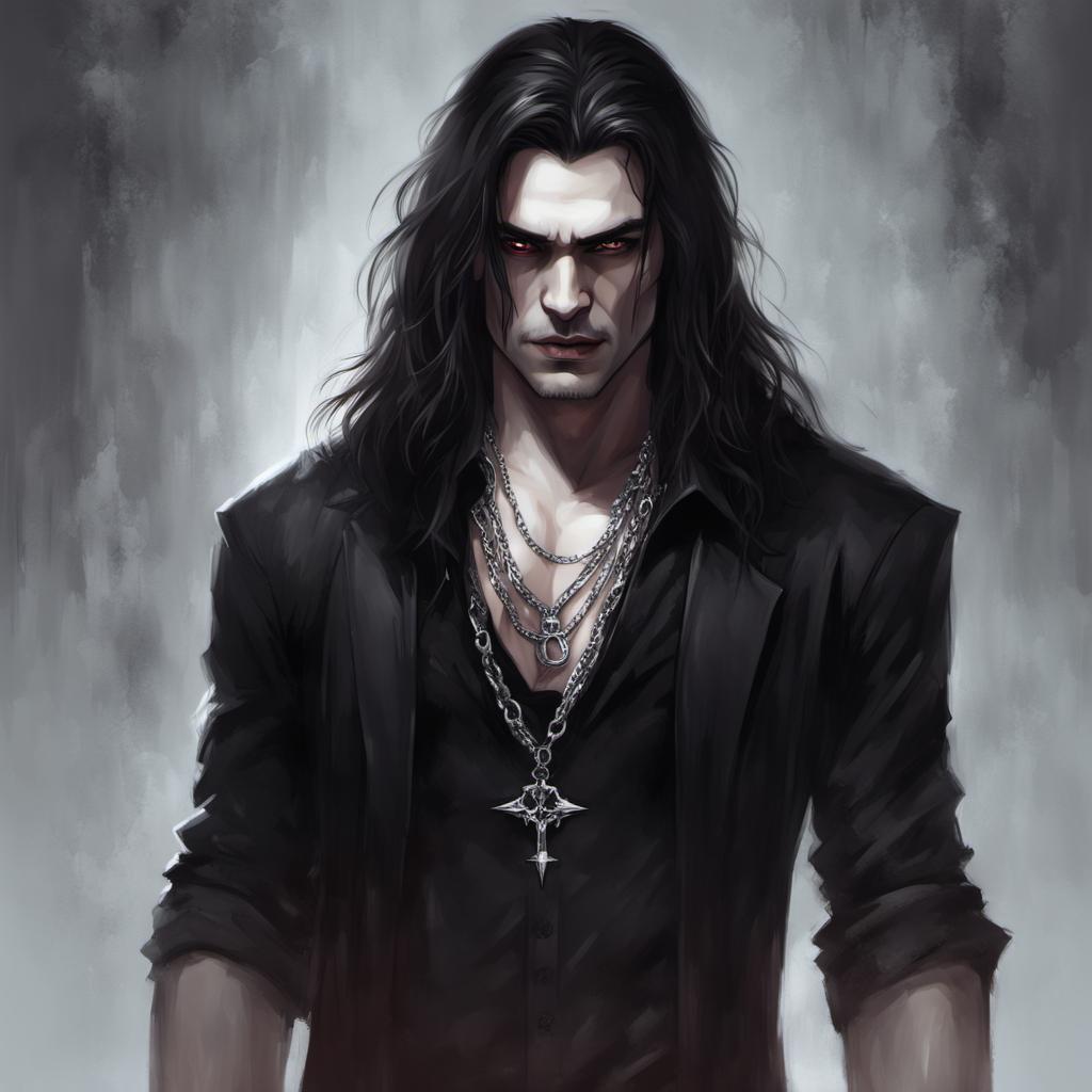 Extremely Handsome Male Vampire With Long Dark Hai by Sheepsterofall4 ...