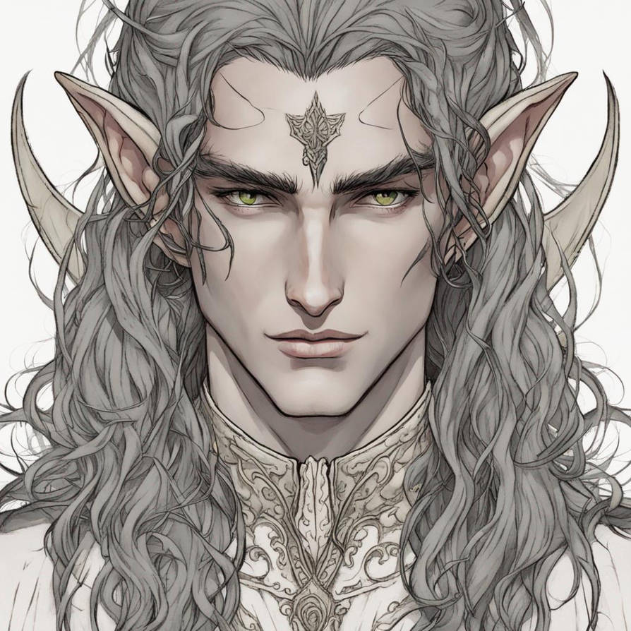 Curly Elf Male Elf, With Long Dark Curly Hair by Sheepsterofall4 on DeviantArt