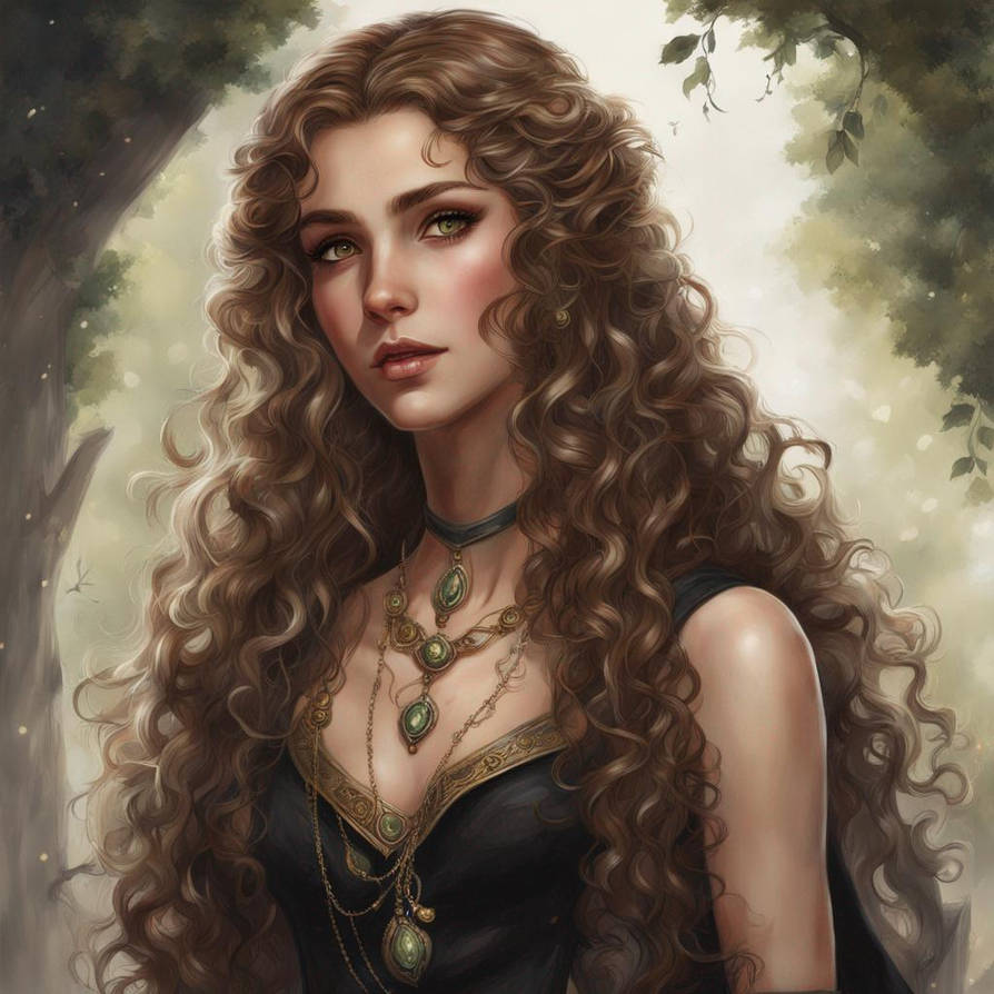 Curly Elf Female Elf, With, Long Brown Curly Hair, Hazel Eye by Sheepsterofall4 ...