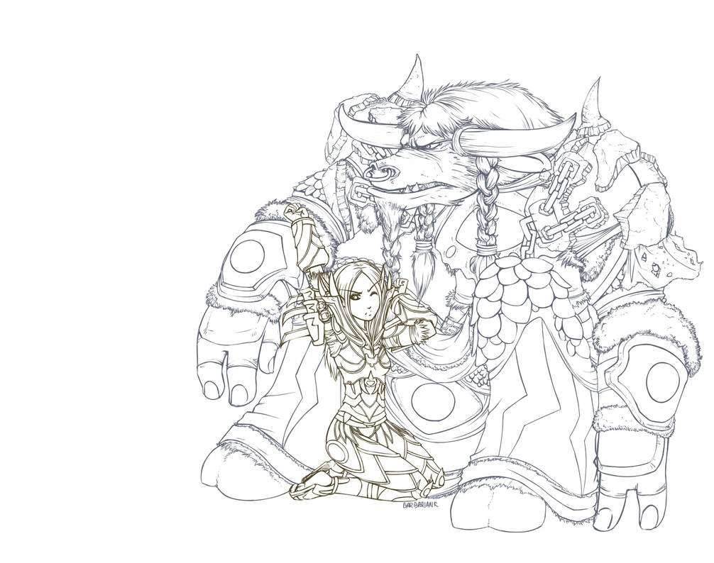 Варкрафт раскраска тауренка