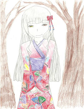 Girl in a Kimono