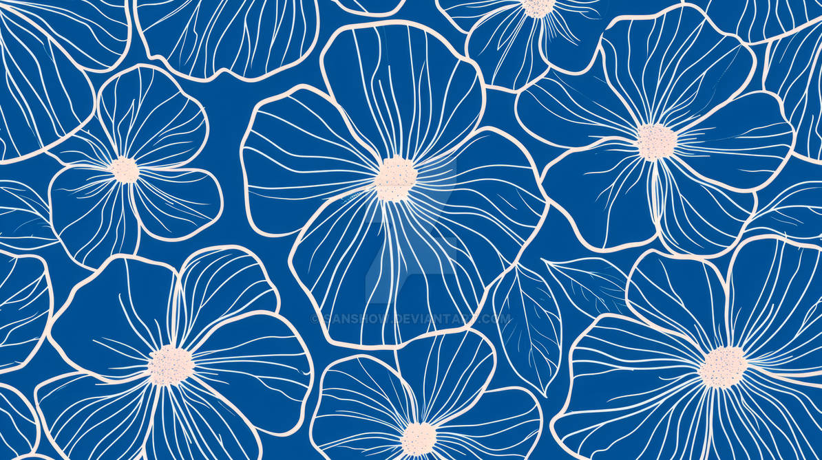 Turquoise Flower Pattern by SanShow on DeviantArt