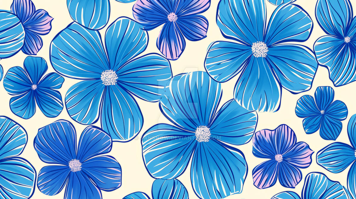 Turquoise Flower Pattern by SanShow on DeviantArt