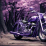 A purple motorcycle