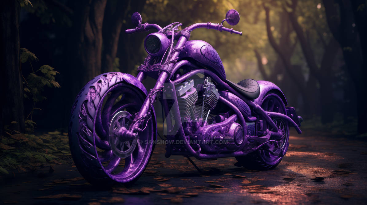 A purple motorcycle by SanShow on DeviantArt