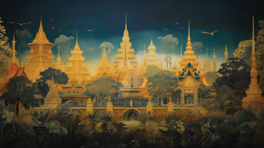 Mural Illustration Contemporary Thai art