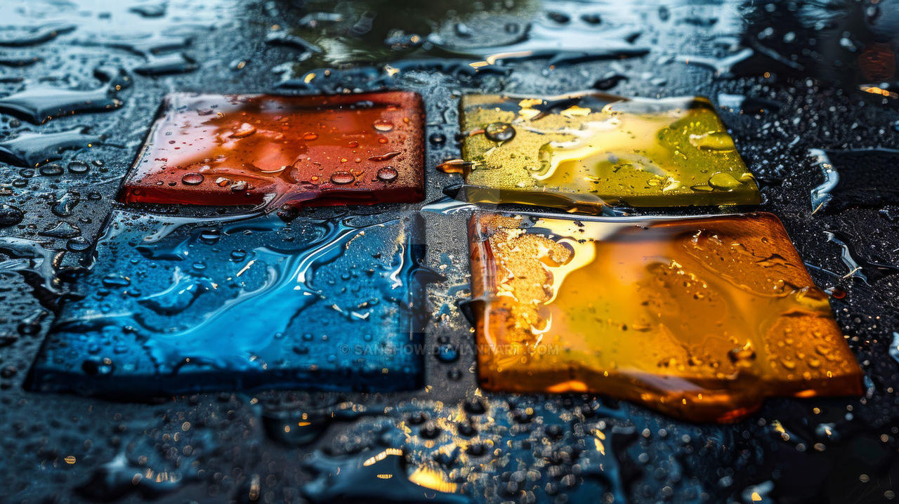 Windows Logo being splashed by SanShow on DeviantArt
