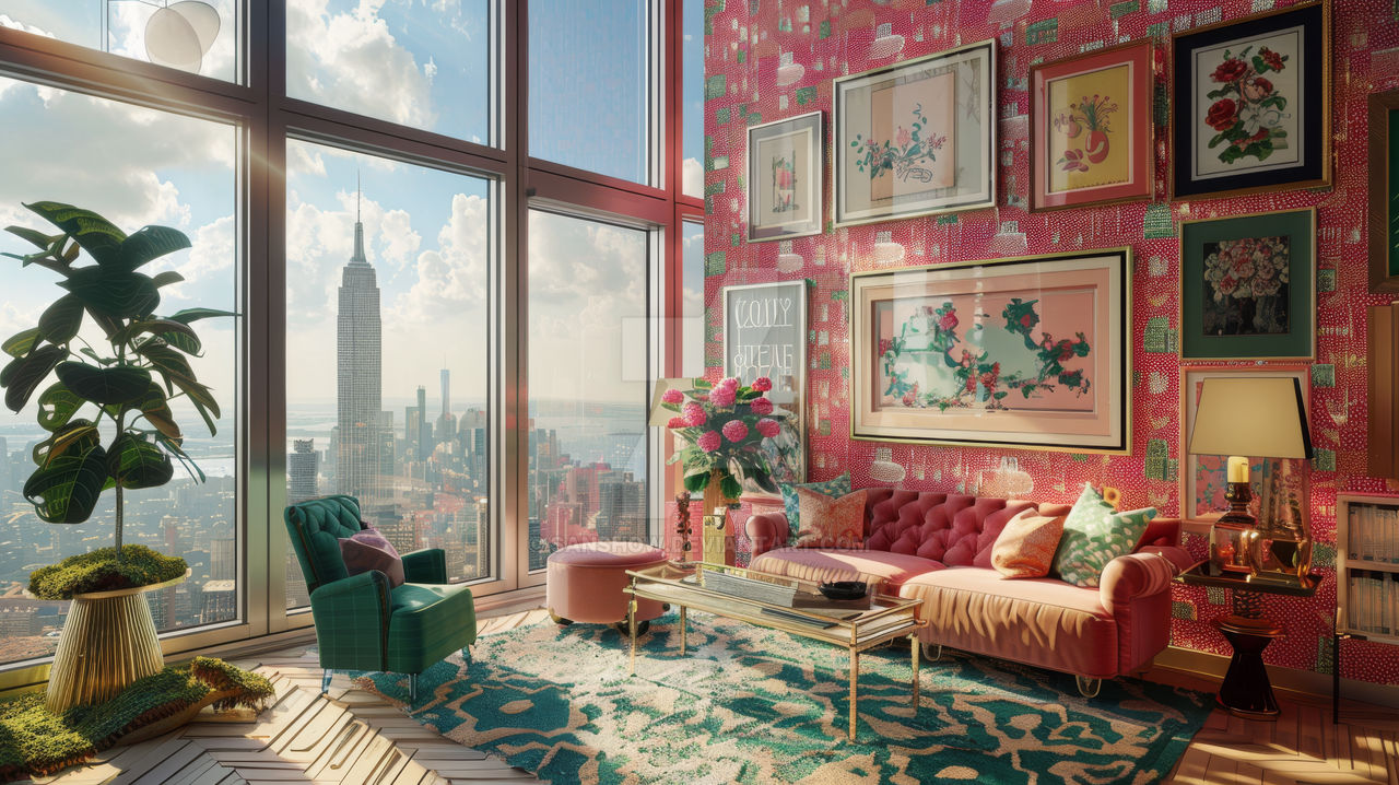 Beautiful view of Minimalist Penthouse Apartment Skyscraper Design