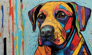 Dog Bright Bold Colours