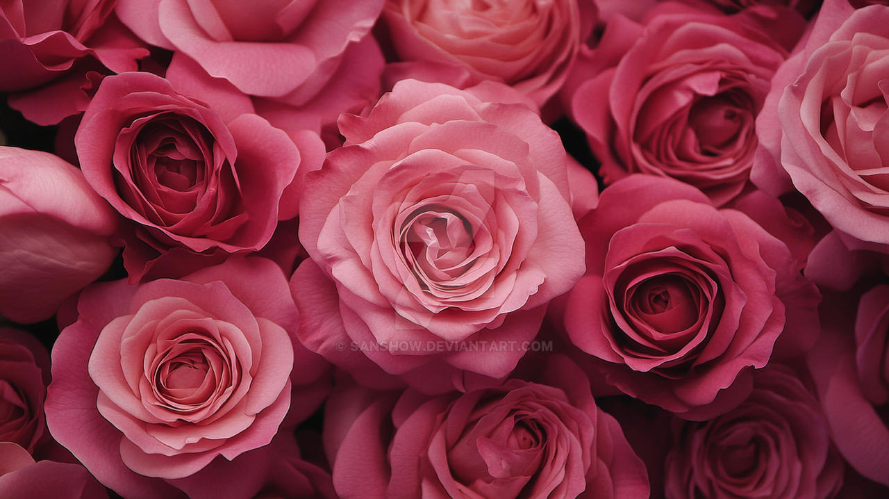 Pink Roses Creations Pink Roses Bouquet by SanShow on DeviantArt