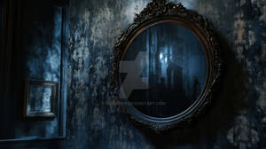 Ghostly Figures Reflected in the Mirror