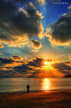 Fisherman and Sunset