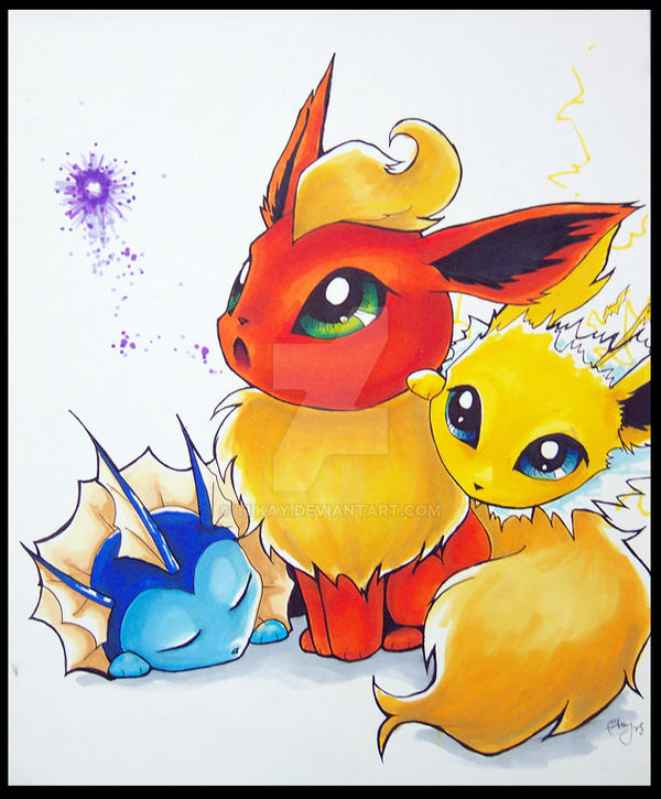 Chibi Eevee Evolutions