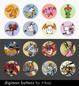 Digimon Doodle Buttons