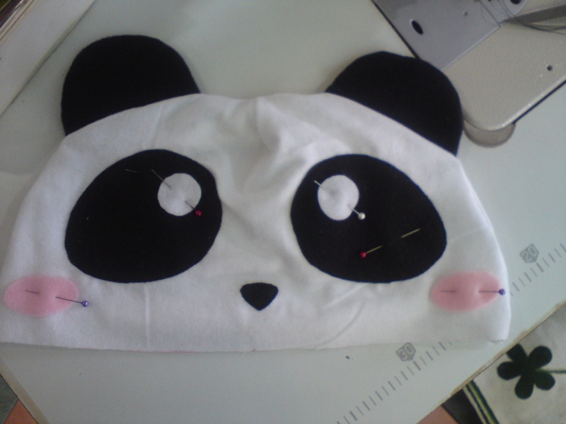 Panda kigurumi beanie hat