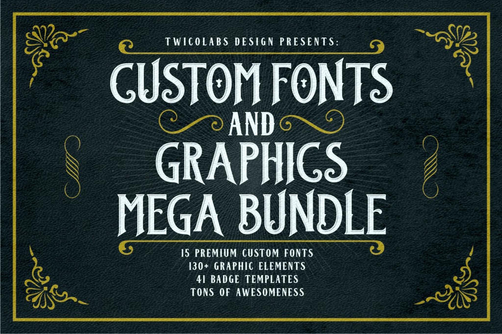 Custom Fonts and Graphics Mega Bundle