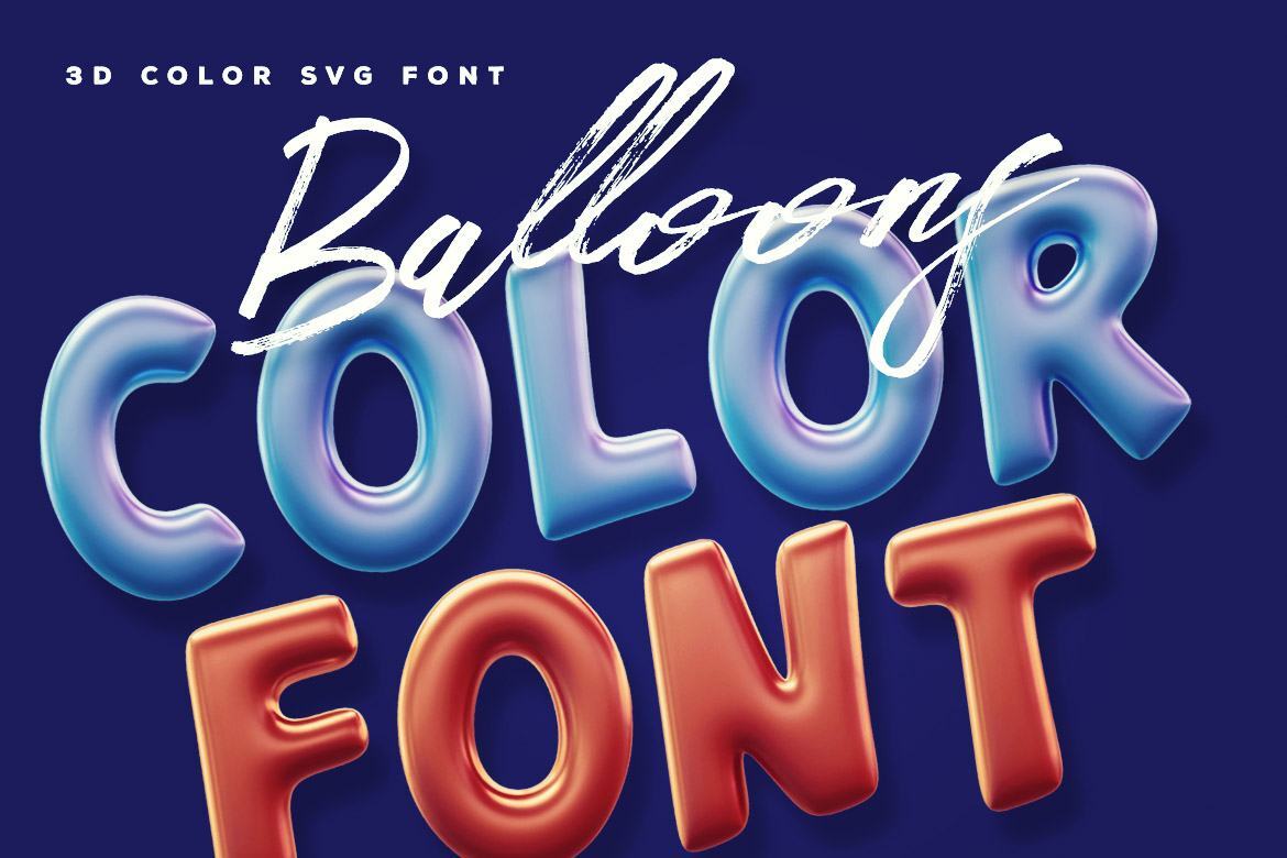 Download Balloons 3d Color Svg Font By Hugoo13 On Deviantart