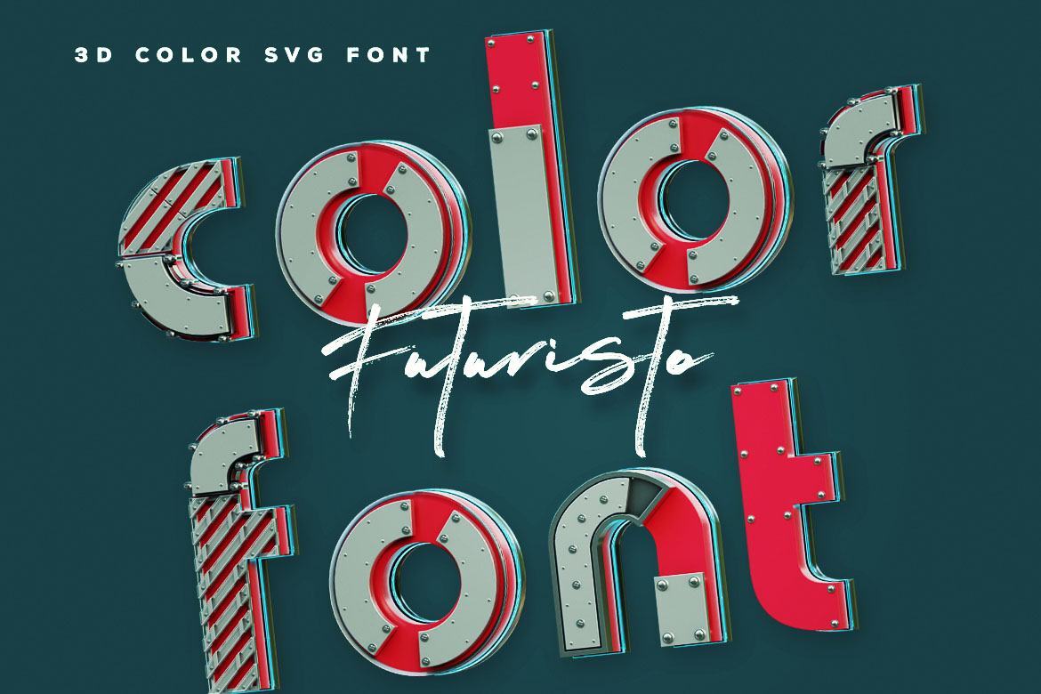 Download Futuristo 3d Color Svg Font By Hugoo13 On Deviantart