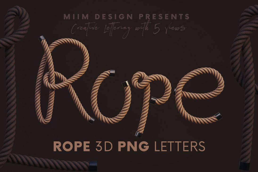 Round Up Rope Lettering Rope - 3D Lettering by hugoo13 on DeviantArt
