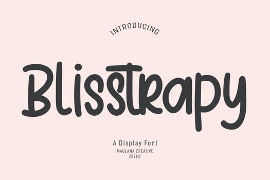 Blisstrapy Monoline Display Font