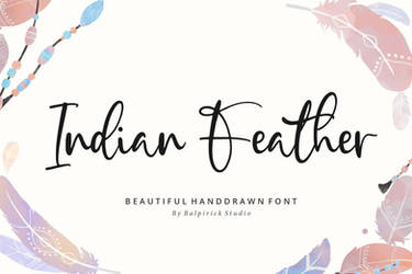 Indian Feather Beautiful Handdrawn Font