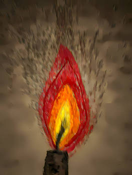 Candle (pencil optimized with digital art)