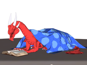 Toony Reading Dragon