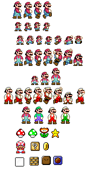 36 Bit Mario 16-bits Mario Sprites by gustavomatos on DeviantArt