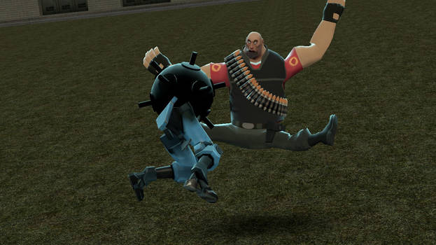 Heavy meets the Sentry Buster