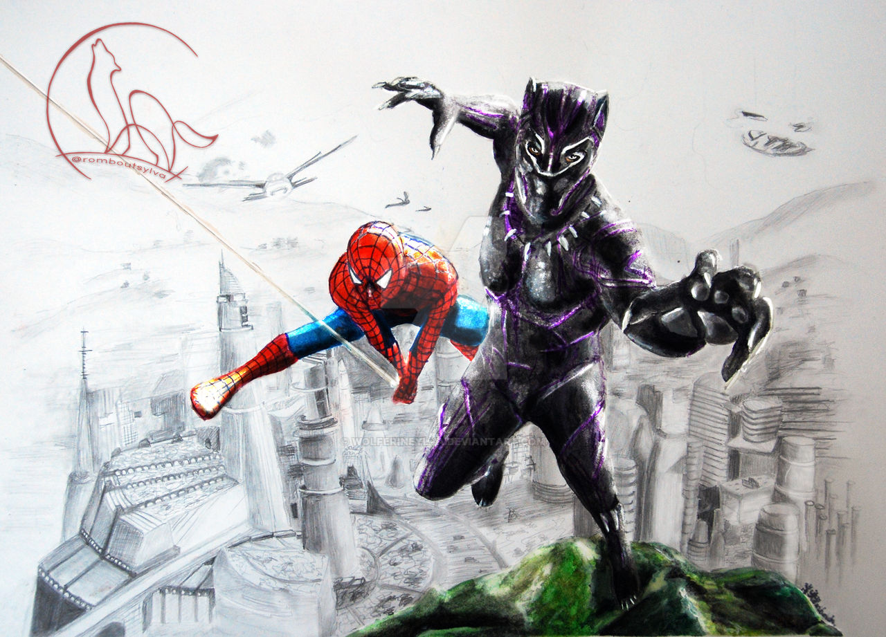 Black panther and Spiderman by WolferineYlva on DeviantArt