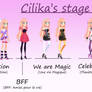 + Cilika's stage outfits + All