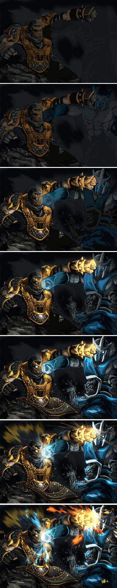 Sub Zero Process scorpion VS subzero wip process by pematungWan on DeviantArt