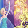 Elsa and Rapunzel bookmarks
