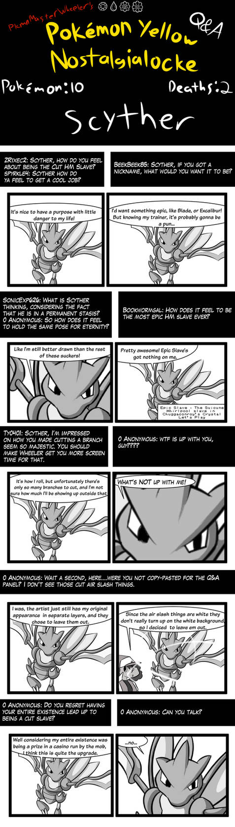 Pokemon Yellow Nostalgialocke QA Scyther by pkmnMasterWheeler