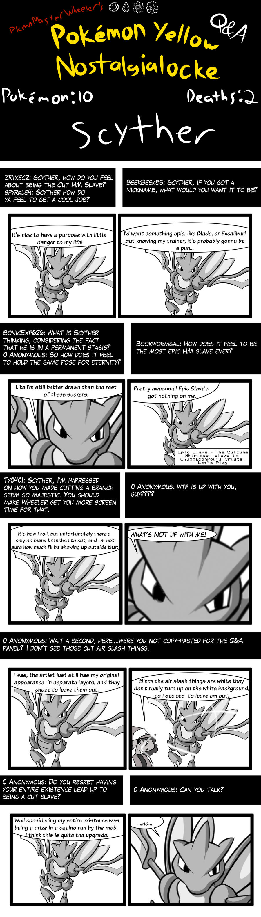 Pokemon Yellow Nostalgialocke QA Scyther by pkmnMasterWheeler