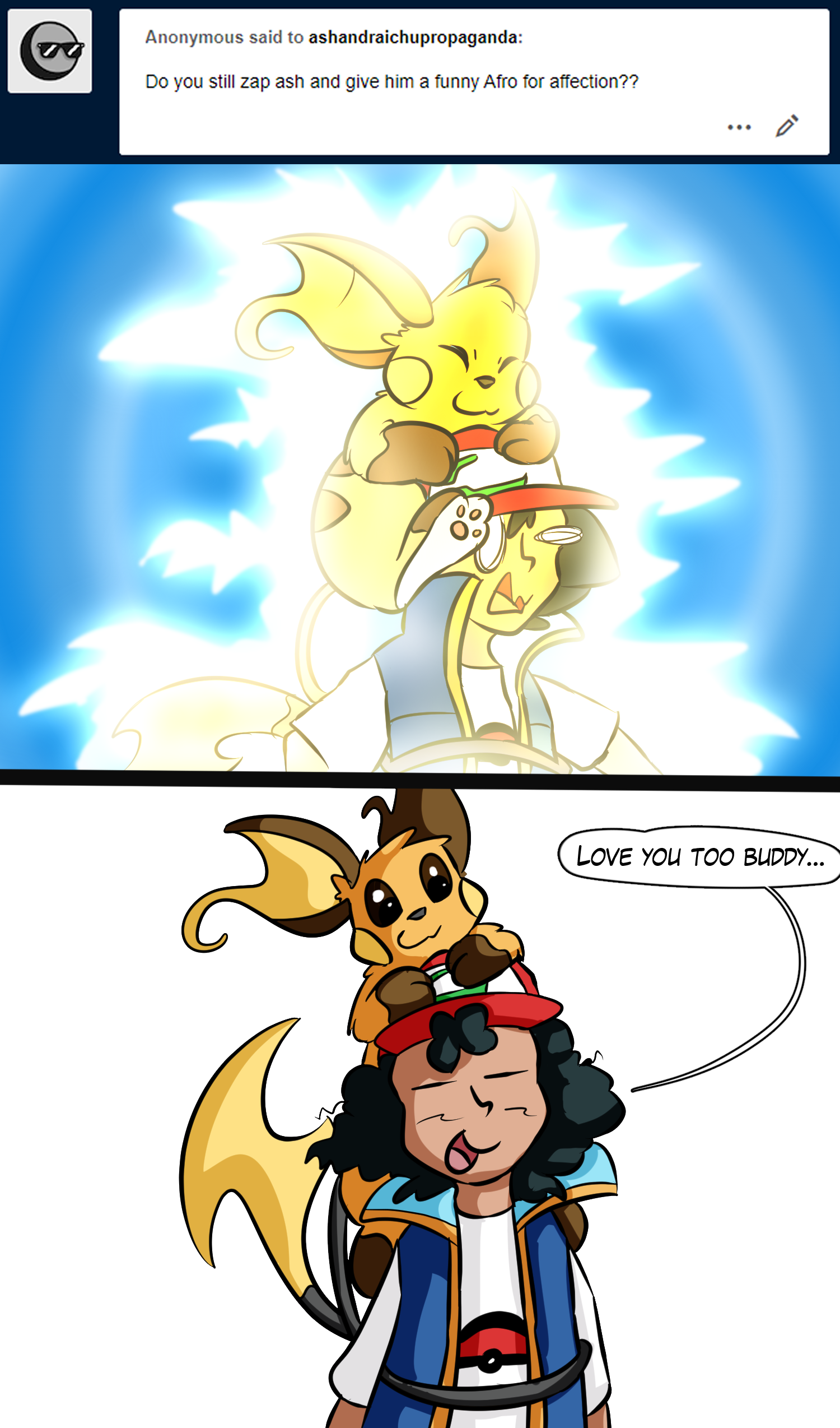 Ash and Raichu Ask 5 by pkmnMasterWheeler on DeviantArt