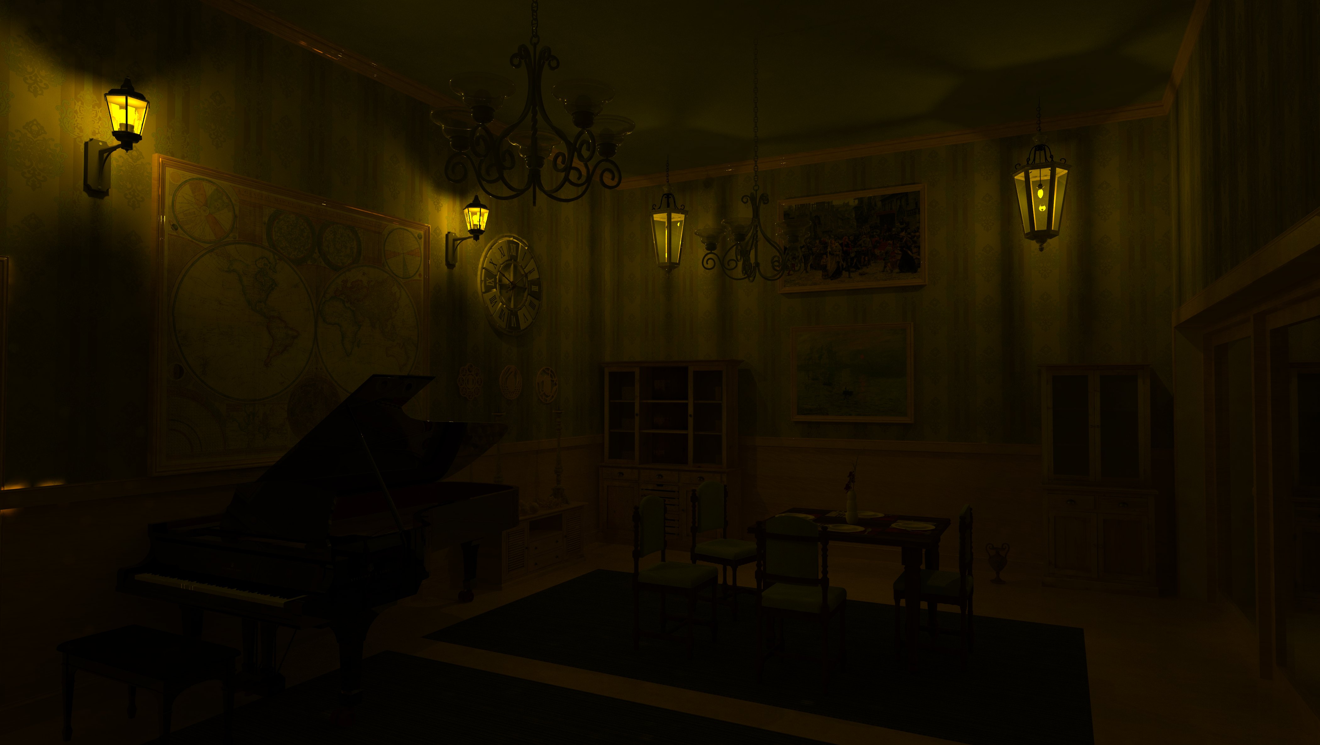 Classical Interior Night 2 - 5 2372pxp 2