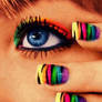 Crazy Colorful Zebra Nails