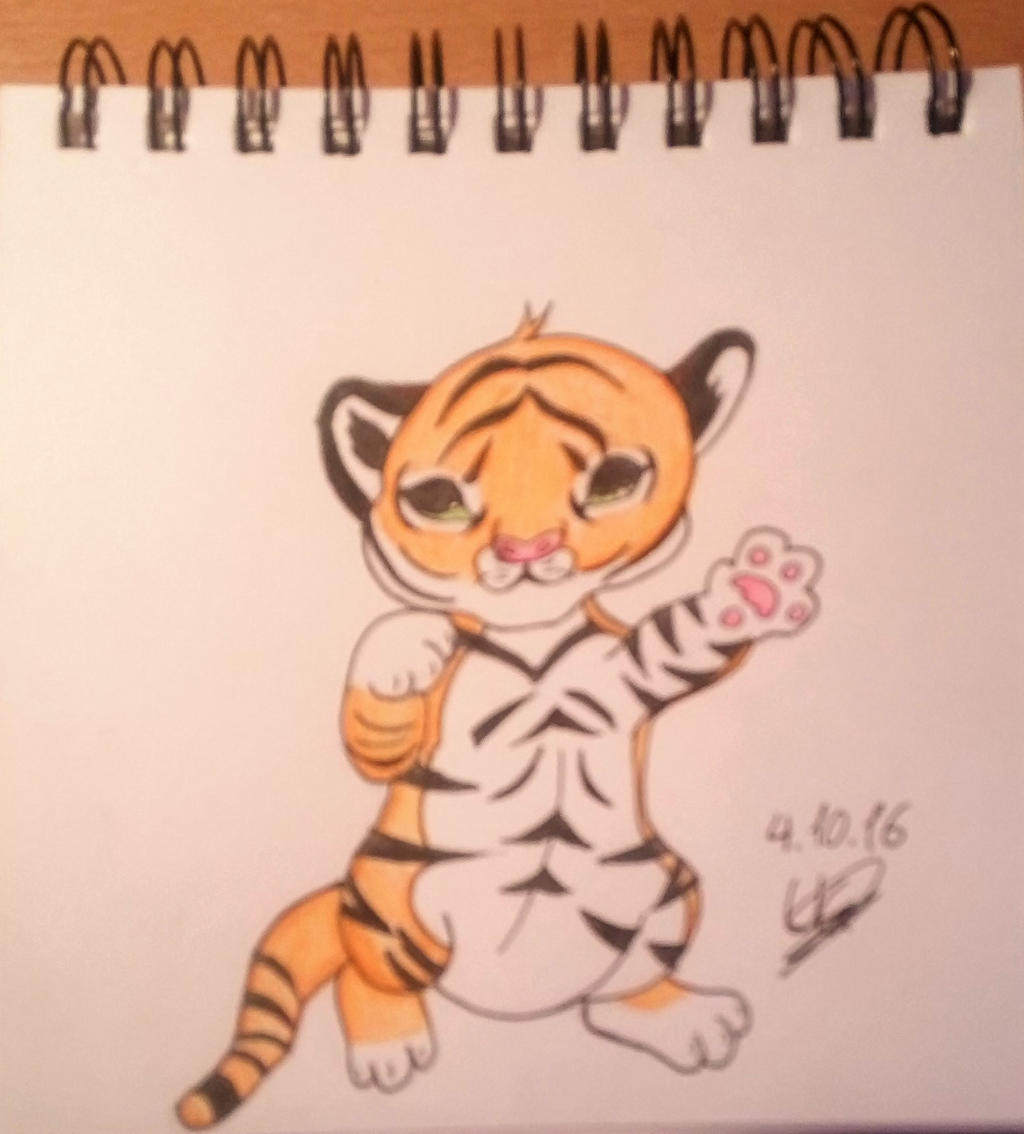 Cartoon baby tiger-Drawing by VickyGr7 on DeviantArt