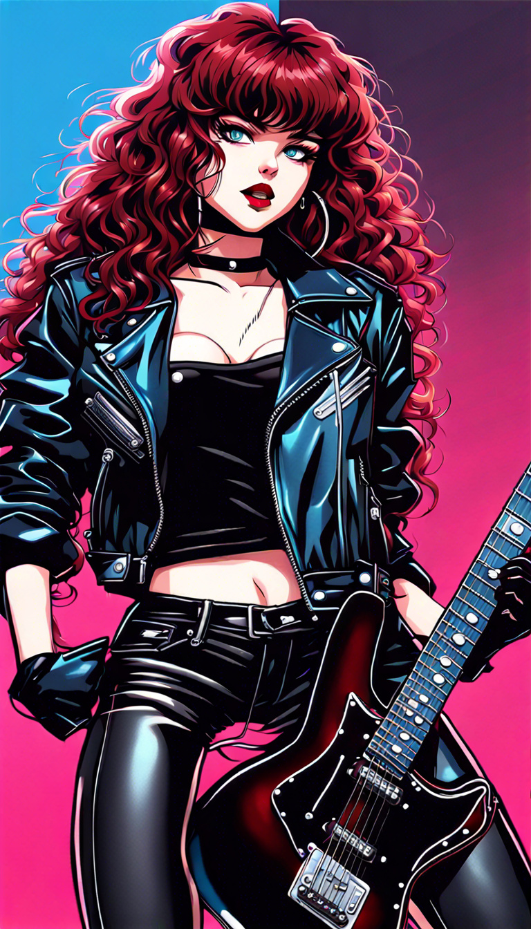 Dipper Rocking Gi 80s Anime Girl Aesthetic Style Art, Sexy Rocker Gi by chinobanger666 on ...