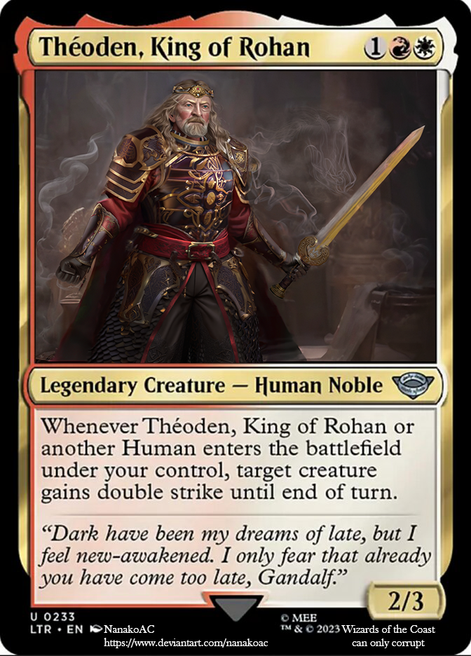 theoden mtg card Theoden, King of Rohan Art [The Lord of the Rings: Tales of Middl The Gathering Thoden, roi du Rohan MTG