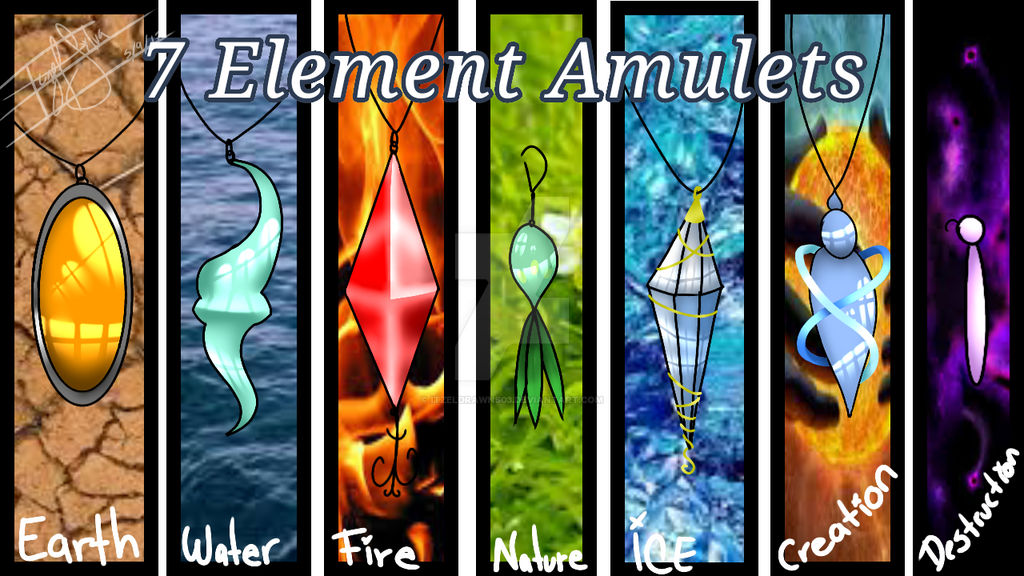 Element Amulets by ItzelDrawns03 on DeviantArt