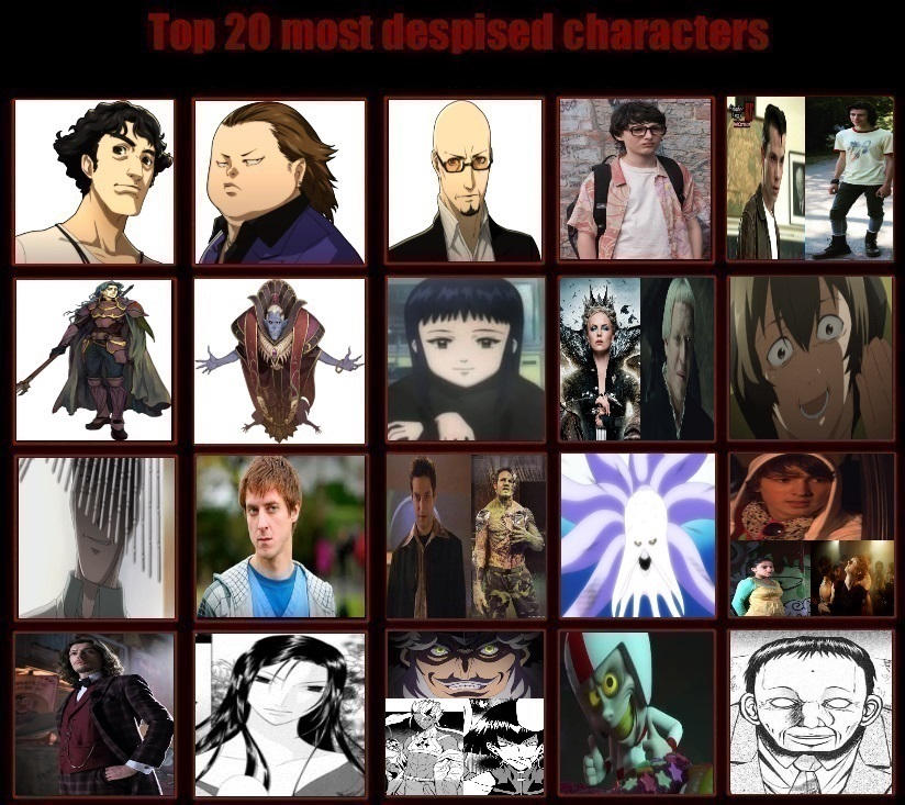 Dislight Characters My Top 20 Despised Characters Part 2 by LadyLambdadelta on DeviantArt