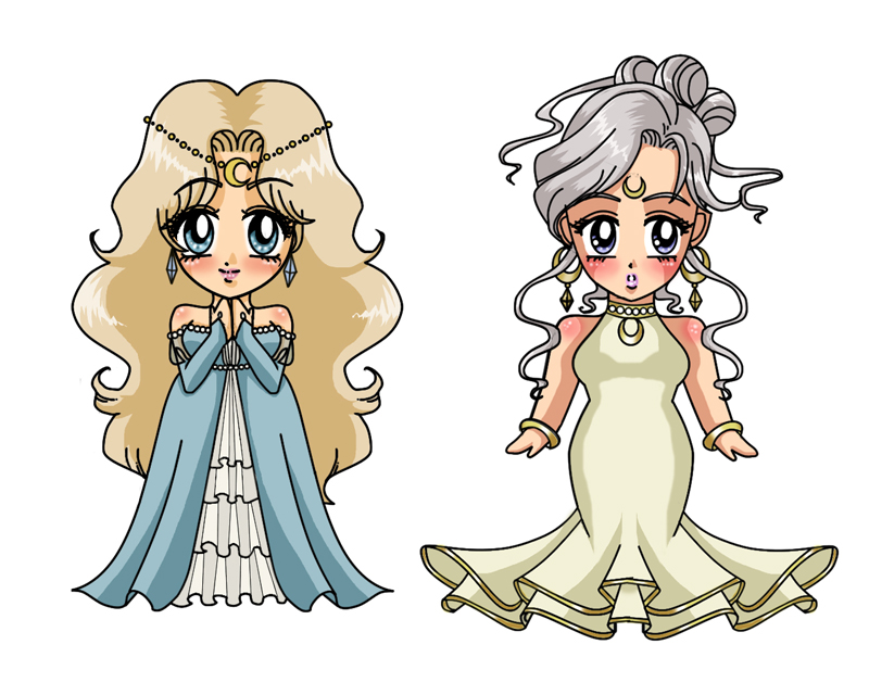 Lunar Chibis 1: Diana - Selene by silver-eyes-blue on DeviantArt