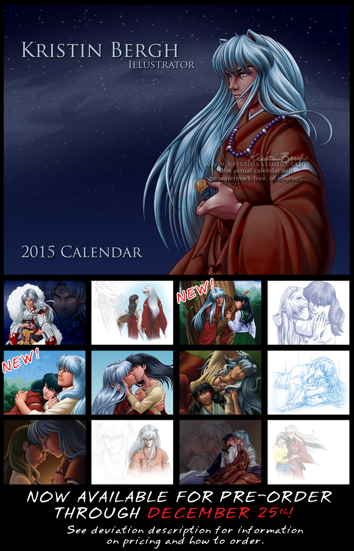 2015 Inuyasha Calendar: DEADLINE MOVED TO 12/28!