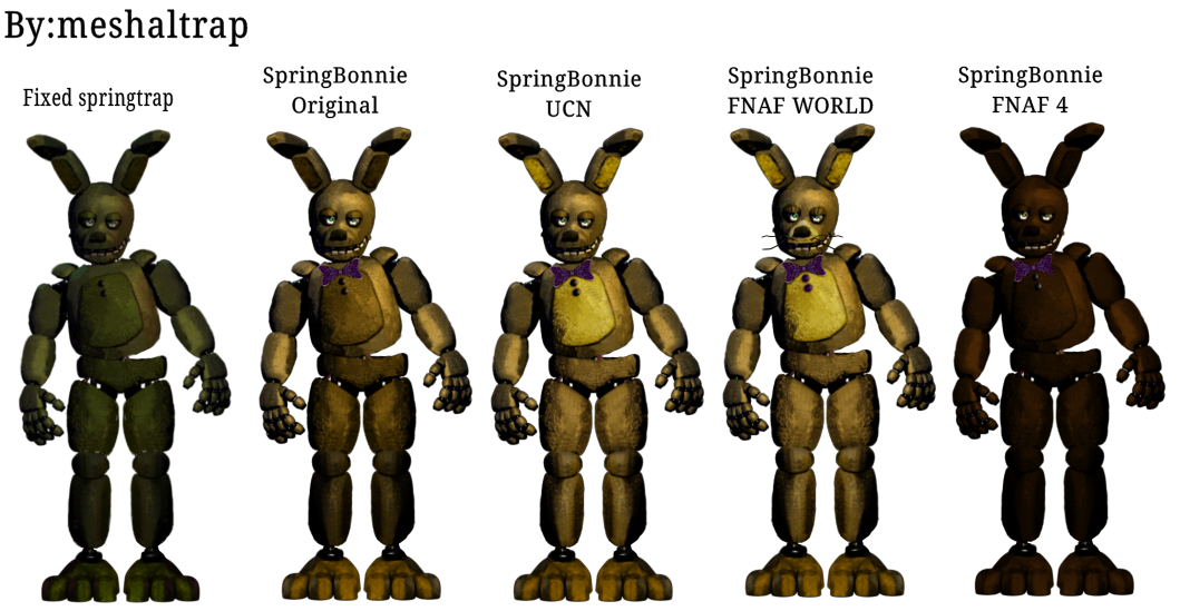 Fnafhelpwanted unwithered fredbear (golden freddy) by Meshal1899