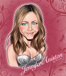 Jennifer Aniston the cartoon portrait or caricatur