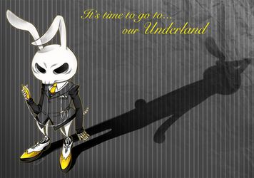 The skeleton rabbit from Underland illustration