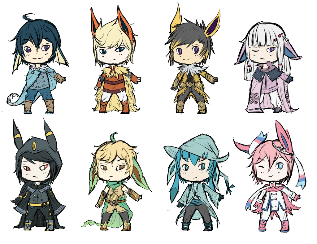 eeveelution gijinka adoptables [CLOSED]