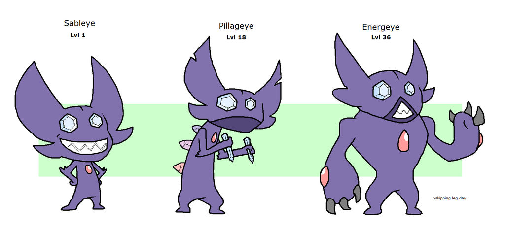Slabeye Evolution Sableye evolutions by Limeman on DeviantArt